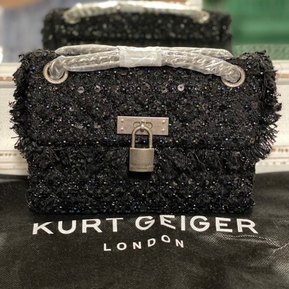Kurt Geiger Handbags - KURT GEIGER LONDON Mini Brixton Black Lock Bag